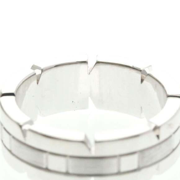 Cartier Tank Française Ring White Gold (18K) Fashion No Stone Band Ring Silver - Picture 7 of 9